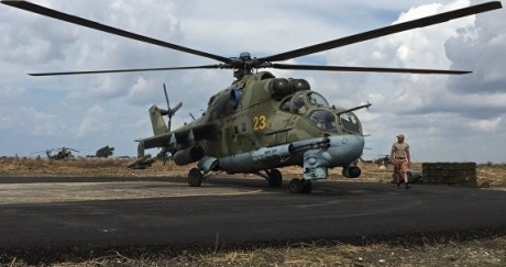 En tung attackhelikopter av typen Mi-24